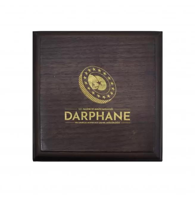 Darphane Logolu Hatıra Para Kutusu (Ahşap) Darphane Logolu Hatıra Para Kutusu (Ahşap)